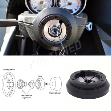 110H Steering Wheel Short Hub Adapter with Logo JDM Quick Release for Honda Civic 92-95, Prelude 92-96, Accord 92-93 Acura