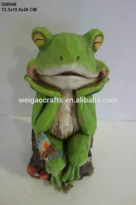 resin frog animal decoration animal frog polyresin frog