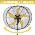 HICFM 5000 CFM 20 inch Heavy Duty High Velocity Pedestal Oscillating Fan for Workshop, Garage, Commercial or Industrial rooms