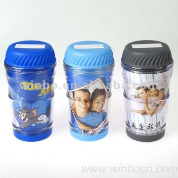 double walls music plastic money bank DIY