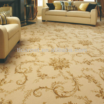 Fire Proof Luxury Wall To Wall Patterned Carpet KP-005