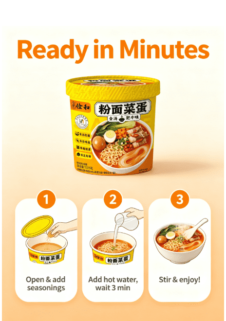 bulk instant noodle cakes for student dorm and late night meals