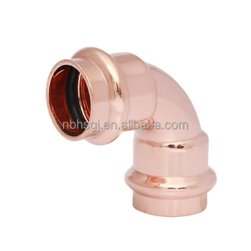 90 Degree Elbow CXC Copper Press Fittings with V Profile: A Reliable Plumbing Solution from BS8751/EN1254 Standards