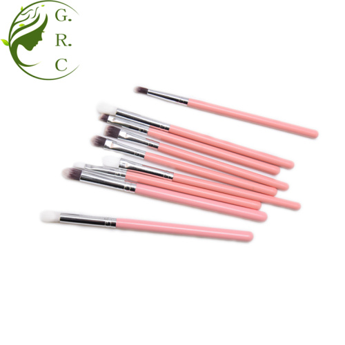 Pink Round Cosmetics Makeup Bruhes Set