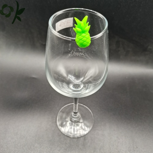 Silicone Cute Pineapple Wine Glass Charms Markers