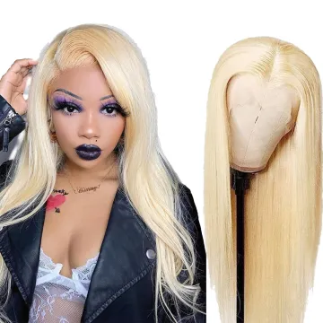 Brazilian Frontal Transparent 613 Blonde Lace Front Human Hair Wigs With Baby Hair HD Glueless Blonde Lace Frontal Wig