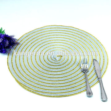 woven round plastic place mats