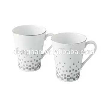 New product--fine porcelain elegant white mugs