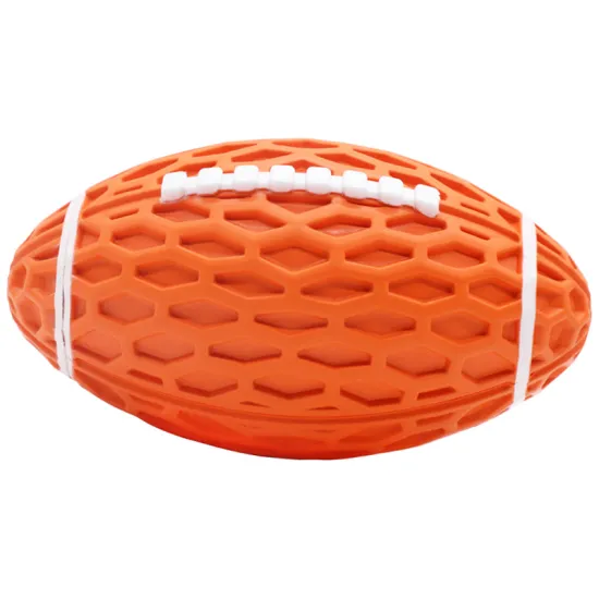 Rugby Ball Dog Toy with Squeaker