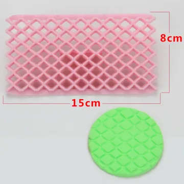 Hot selling square shape fondant embosser cake stamp pastry tool for cake decoration