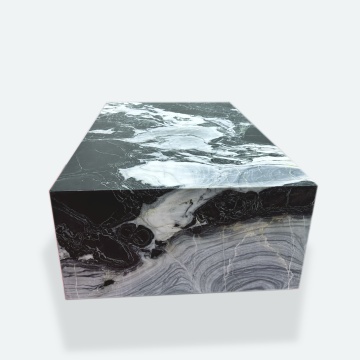 Mesa de caja de mármol blanco moderno: costumbre de fábrica para el hogar o la cafetería