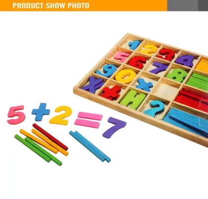 Child Safety School Study Box Wooden Math Toys
