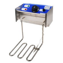 Electric fryer with thermostat