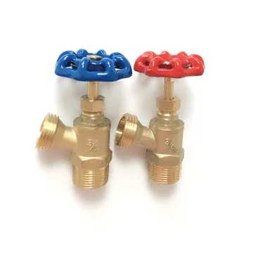 3/4'' Brass angle drain boiler valve with steel wheel