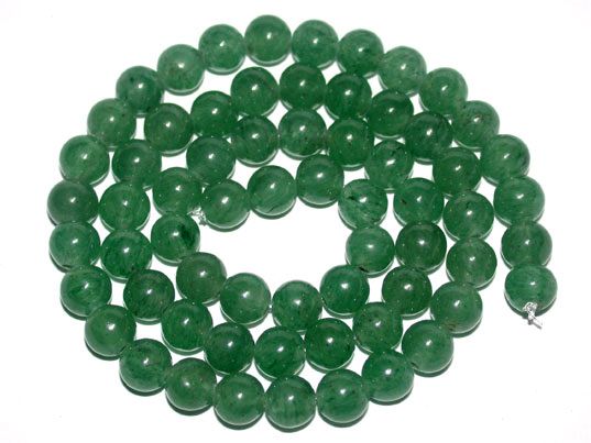 Perles rondes d&#39;aventurine verte de 8MM