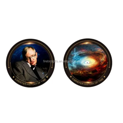Stephen Hawking Custom Metal Memory Coin