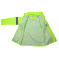 ANSI Hi Vis Reflective Tape Raincoat With Pocket