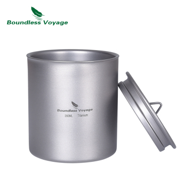 Boundless Voyage Titanium Cup 350ml Insulated Double Wall Camping Accessory