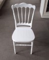 Silla de plástico Napoleon de la resina blanco