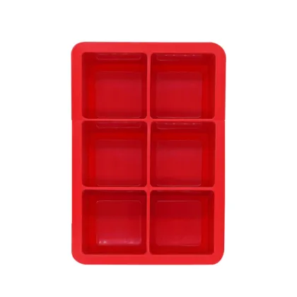 DIY Food Freezer Box: 6-Hole Silicone Ice Cube Tray for Whiskey