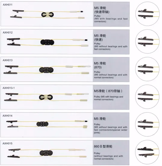 Pulley Bearing and Fast connectors