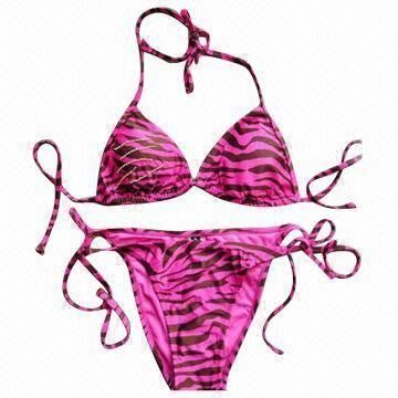 Bathing Suits Bikinis, Made of 80% Nylon and 20% Spandex, Tie Neck and Back