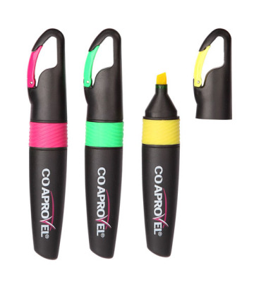 Highlighter with carabiner