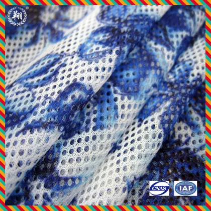 Customized Print 100 Polyester Mesh Sportswear Fabric