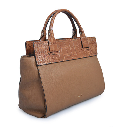 Ikon Large Top Handle Bag Beige Handtaschen Croco