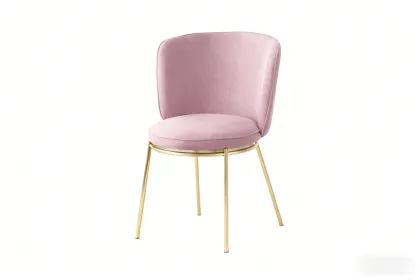 Elegant Curved Back Gold Leg Chairs for Kitchen