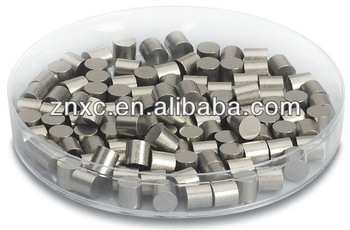 Pure W pellet 99.95% Pure Tungsten pellet 99.95%