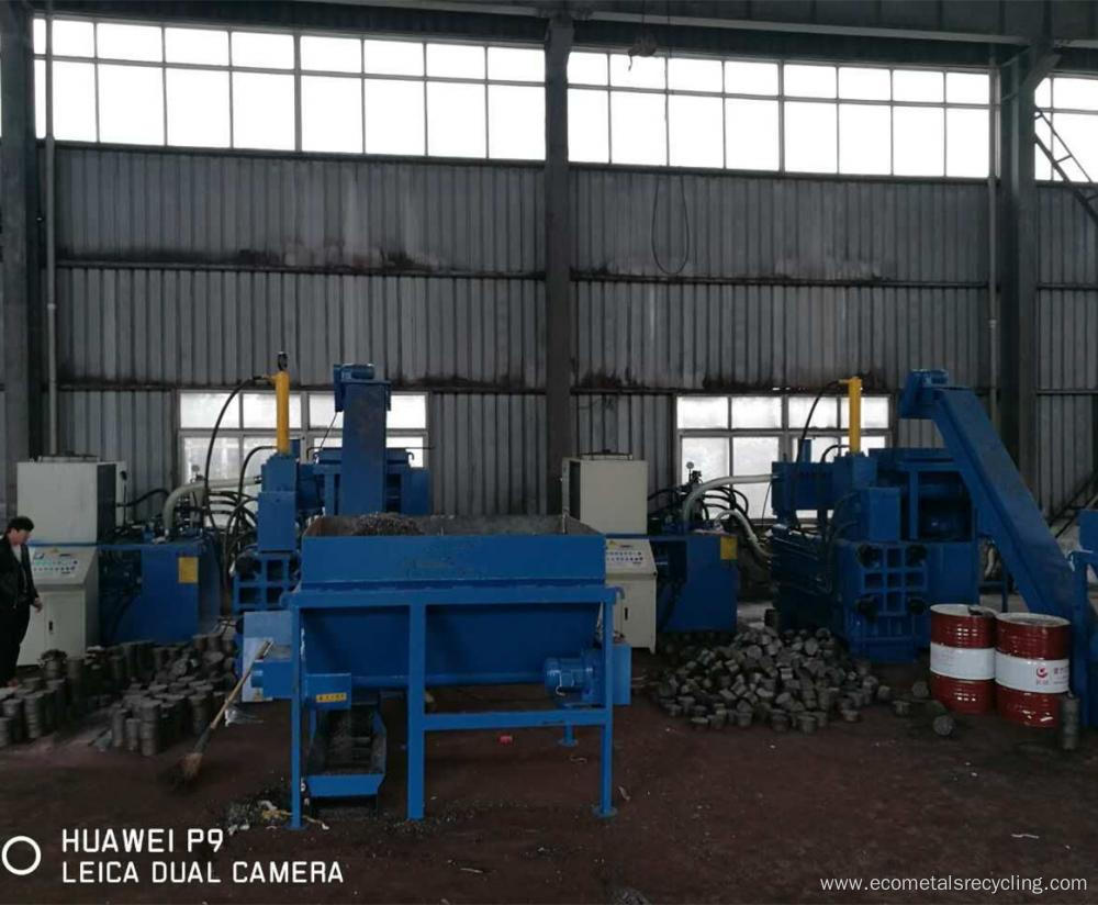 Automatic Steel Metal Chips Block Briquette Making Machine