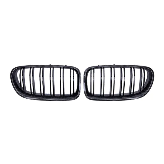 Double Salt Glossy Black Water Transfer Grille for BMW 5 Series F10 (2010-2017)