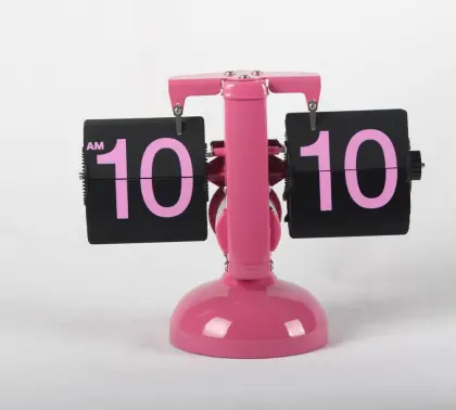 MKTIME Classic Metal Flip Clock Table Clock