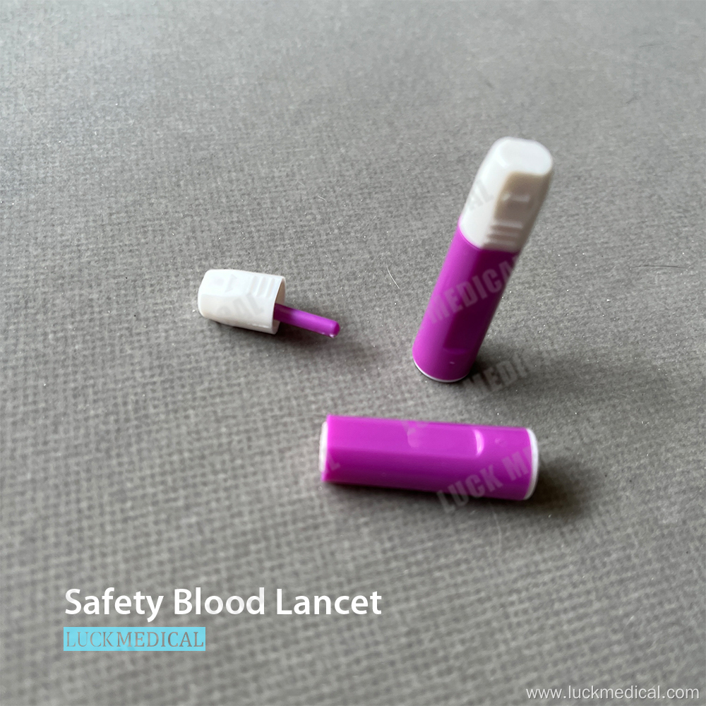 Sterile Safety Blood Lancet Pen-type Button Activated