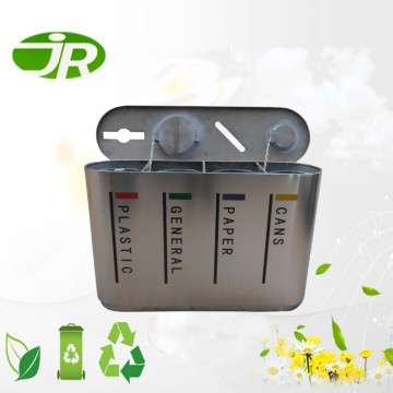 external 4 classified stainless waste bins