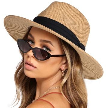 Sun Protection and Style: The FURTALK Wide Brim Straw Panama Hat for Women and Men