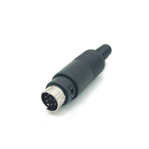 Male Mini DIN Plug Connector S-video Adapter