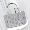 Luminous folding geometric tote bag for women