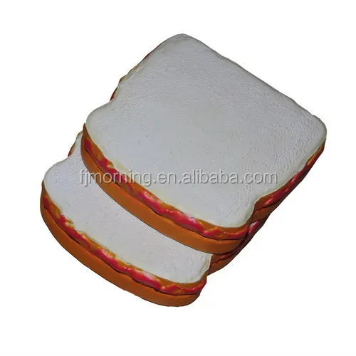 Wholesale Promotional High-Quality PU Foam Squishy Bread Toy Stress Ball
