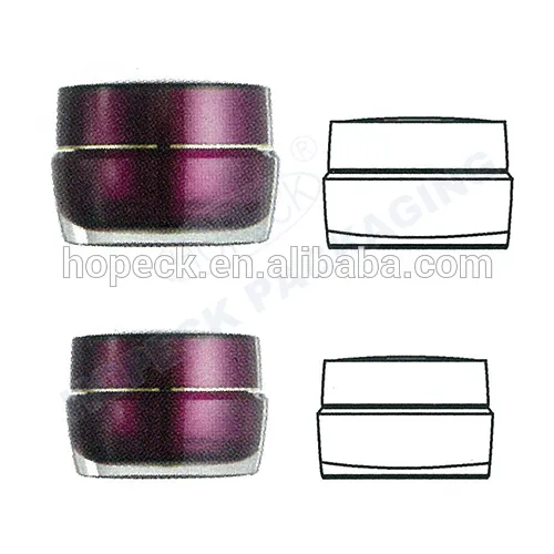 double layer acrylic cream jar screw cap