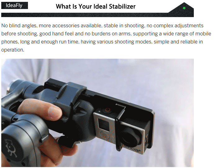 Stabilizer With GoPro Adapter