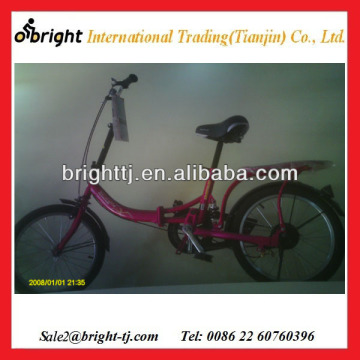 20" red folding bicycle