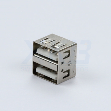 USB transparent plastic core connector USB female curling height 10.0MM