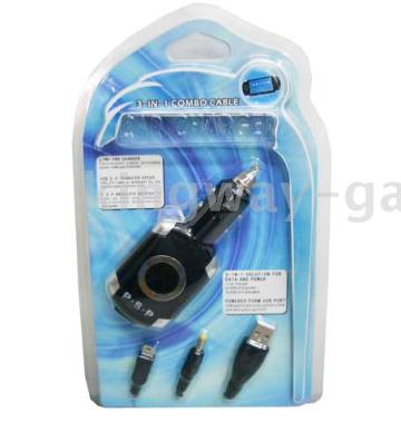 3 in1 combo caber Car Charger for psp
