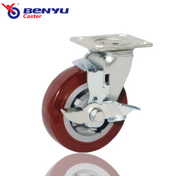 Heavy Duty 5 Inch Side Brake TPU Wheel