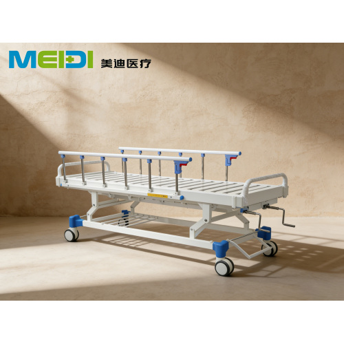 Adjustable Hospital Bed with Slatted Bed Surface