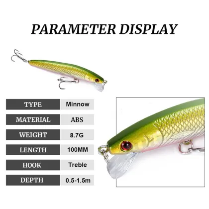 Bionics Multicolor Freshwater Swimming Trolling Jerkbait Lure