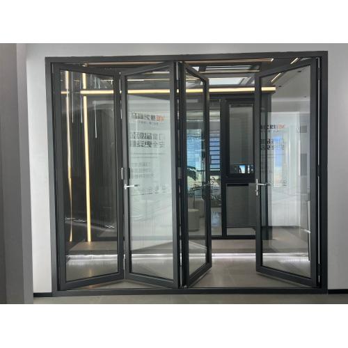 China Heavy duty aluminum glass door double door design Factory