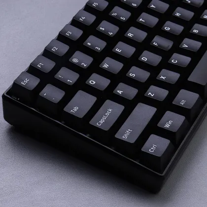 White on Black PBT Double Shot Keycaps for Filco Cherry Ducky iKBC Mechanical Gaming Keyboard